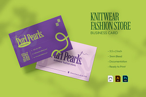 Knitwear Fashion Store Business Card, a Business Card Template by VUNIRA