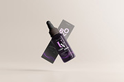 Violet Glass Dropper Bottle Mock-up, a Cups & Container Mockup by pmvch (Thumbnail 11 of 20)