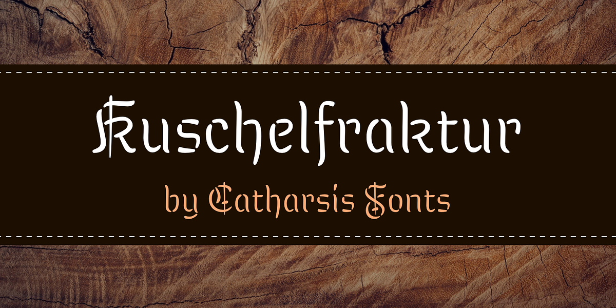 Kuschelfraktur, a Blackletter Font by Catharsis Fonts (Photo 1 of 8)