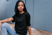Black T-Shirt Mockup Stock Photos, a Person Photo by Eye for Ebony (Thumbnail 5 of 7)