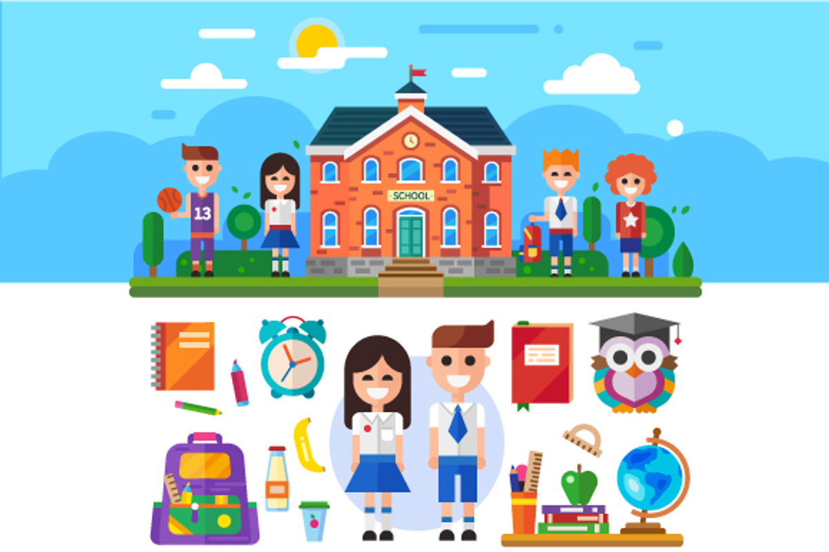 Welcome to School!, an Education Illustration by TastyVector