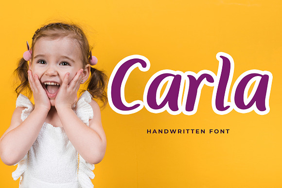 Carla Playful Handwritten Font preview 8