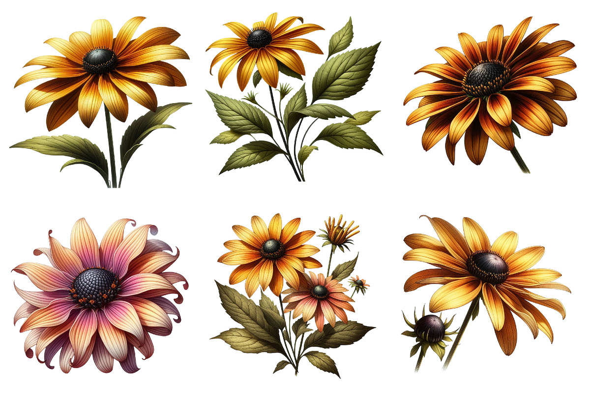 Black Eyed Susan Clipart Bundle., a Graphic by CitraGraphics (Photo 4 of 4)