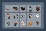Office Workspace 3D Collection, a Work Illustration by twinstd (Thumbnail 6 of 6)