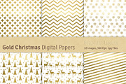 Gold Christmas Digital Papers, a Texture Graphic by Chus Moreno Studio (Thumbnail 3 of 3)