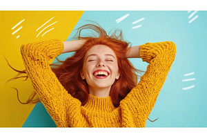 Smiling young woman with red hair, a Beauty & Fashion Photo by Sergey Kotenev