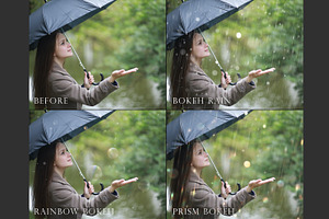 Bokeh Rain Overlays