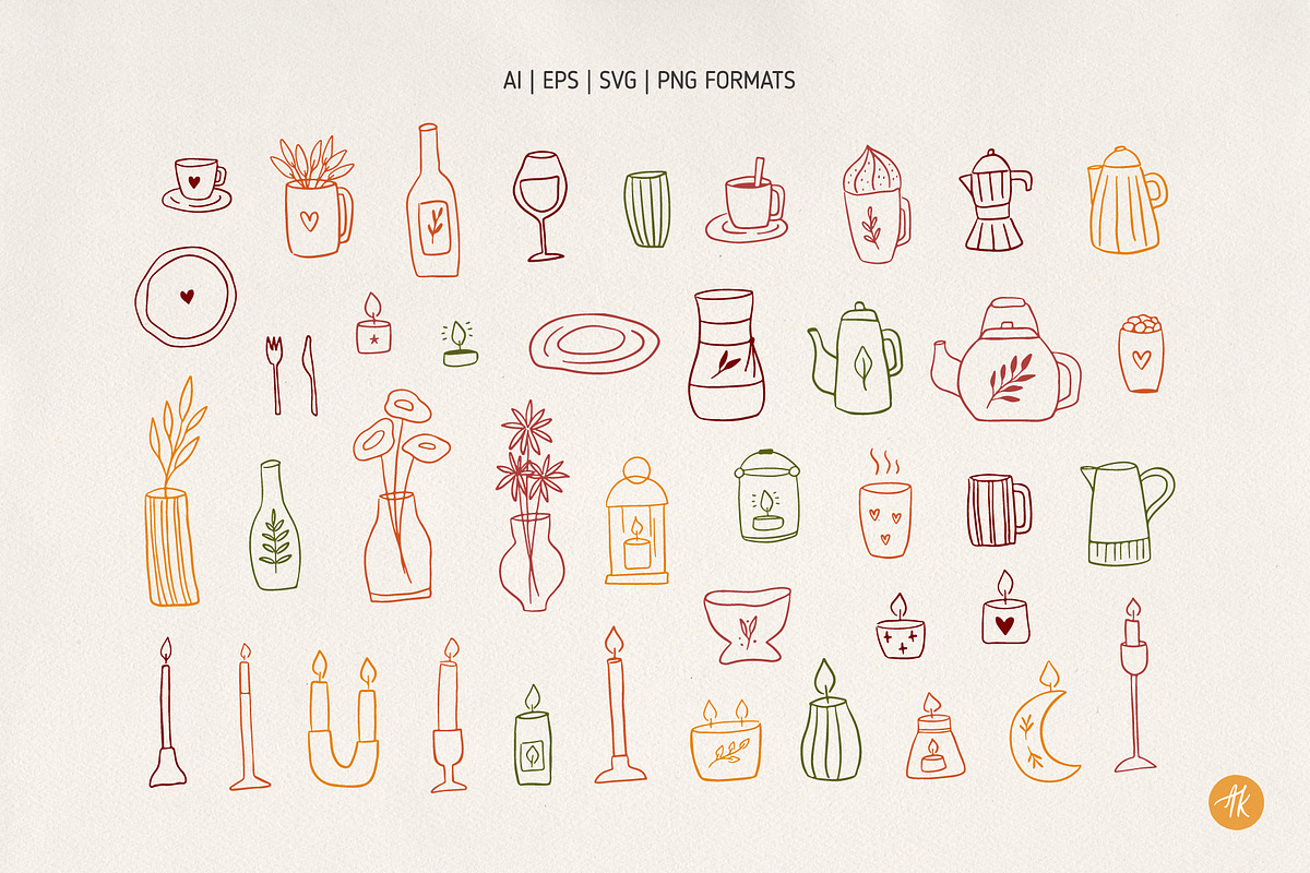 Autumn Charme Hand Drawn Doodle Set, an Object Illustration by Alena Koval (Photo 7 of 20)
