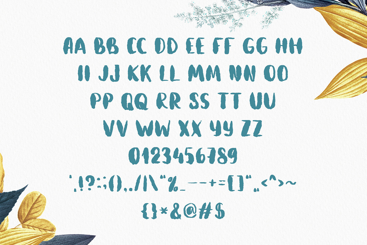 Aquatype Display Watercolor font preview 4