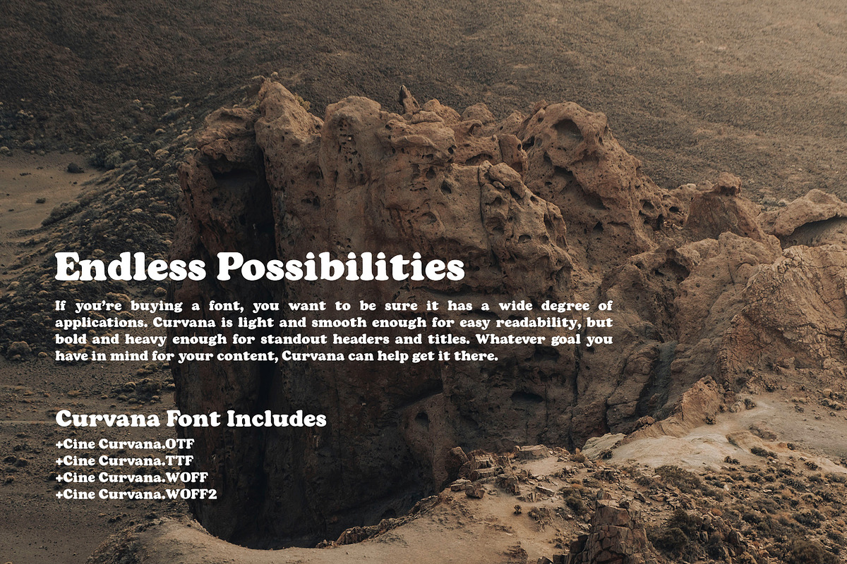 Curvana - Wide Sans Serif, a Font by Cinegrading (Photo 2 of 3)