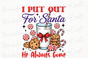 I Put Out For Santa Png, Christmas, an Illustration by OK Design