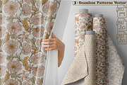 Soft Pastel Floral Motif Patterns, a Pattern Graphic by one-touch (Thumbnail 1 of 9)