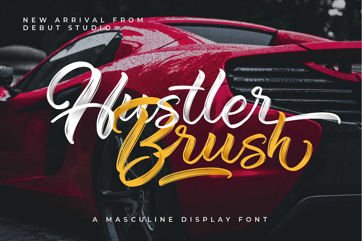 Hustler Brush, a Script Font by Debut Studio (Photo 1 of 7)