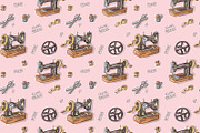 Pattern and set Vintage machine, a Pattern Graphic by Melniklenart (Thumbnail 3 of 4)