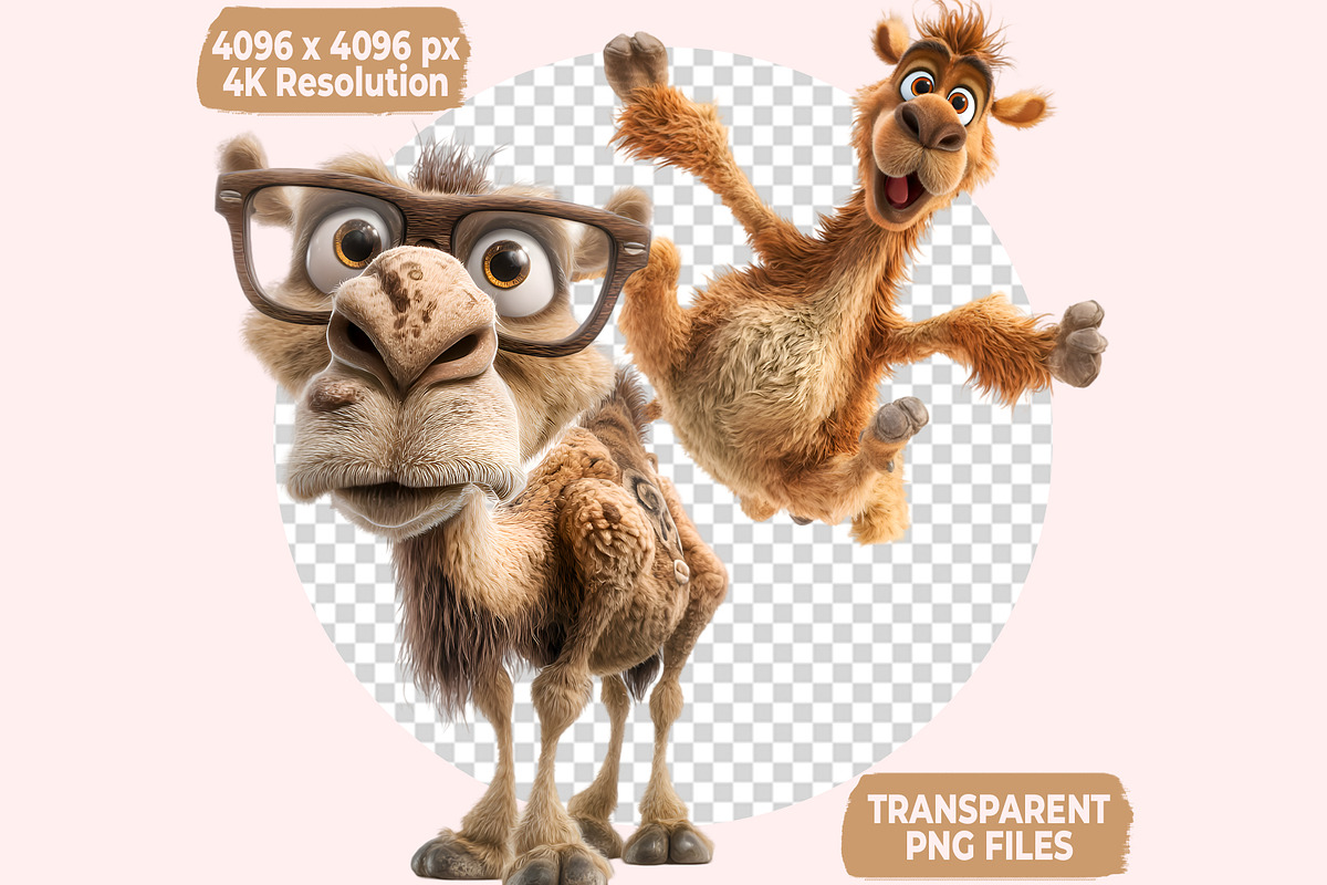 Funny Camel Clipart PNG Bundle, a Graphic by M9 Design (Photo 9 of 10)