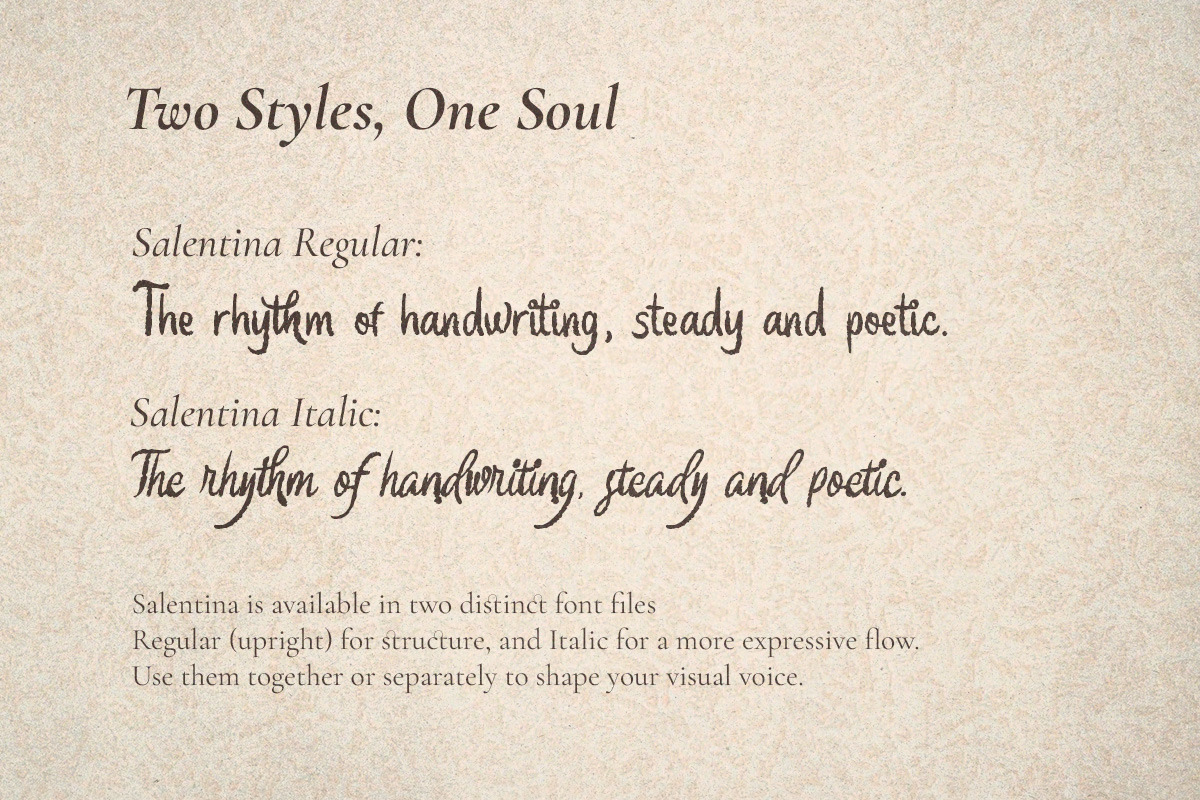 Salentina Rustic Script, a Script Font by Littlehand (Photo 4 of 11)