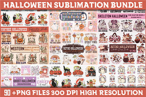 Halloween PNG Sublimation BIG Bundle, a Work Illustration by CreationArt