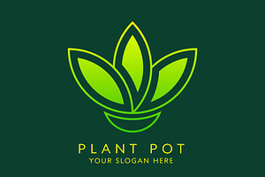 Plant Pot Logo Design Illustration, a Branding & Logo Template by Morvana Crew