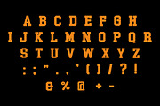UNIVERSITY BASEBALL COLLEGE FONT, a Slab Serif Font by Fourteen Letter (Thumbnail 2 of 10)