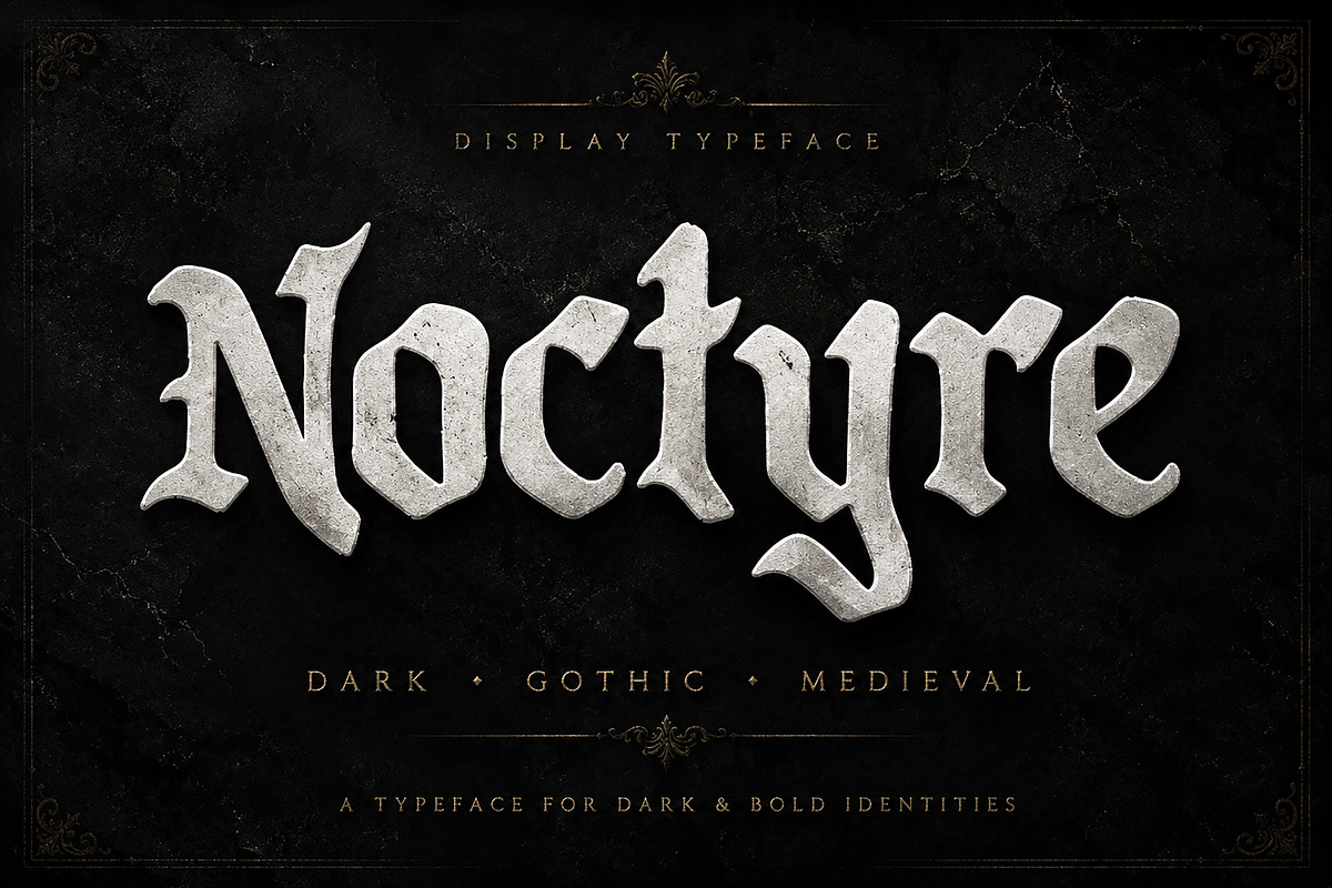 NOCTYRE, a Blackletter Font by Wow Magic (Photo 1 of 4)