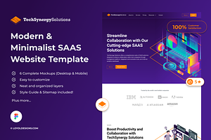SAAS Website Template in Figma