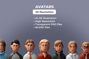 Avatars 3d Illustration