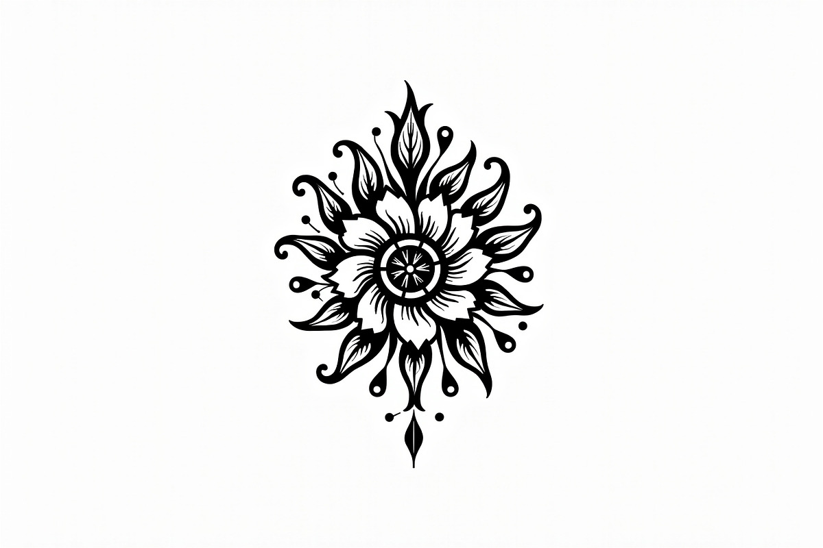 Floral Circle Decorative Art, an Illustration by yasushie (Photo 7 of 9)