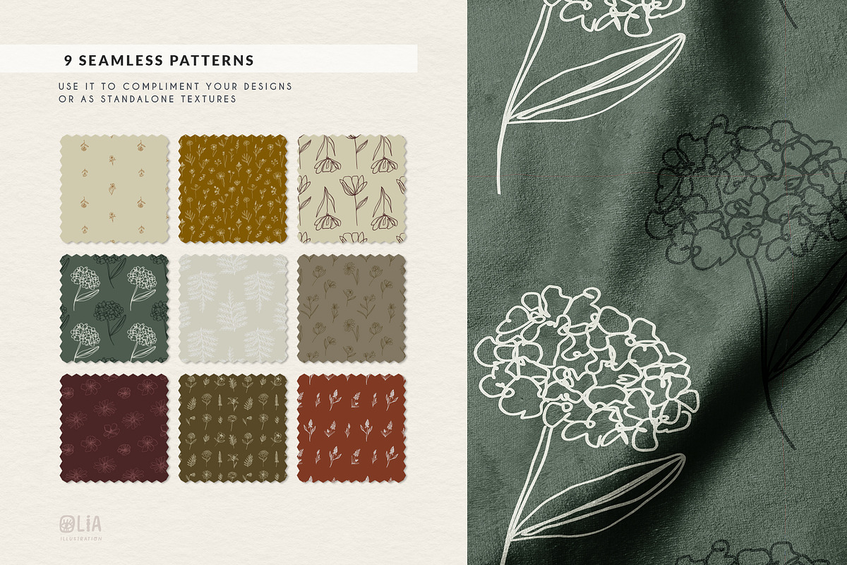 Elegant Botanicals | 100% Hand drawn, a Decorative Illustration by Olia (Photo 8 of 14)