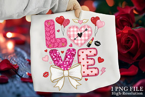 Crochet Love Valentine Day PNG, an Illustration by Canvas Craft