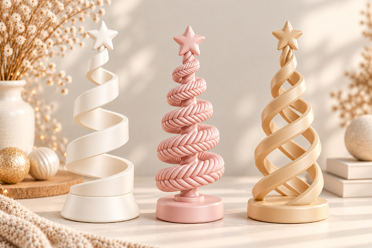 Modern Spiral Christmas Tree STL, a Scene 3D Model by Layerology (Photo 3 of 4)