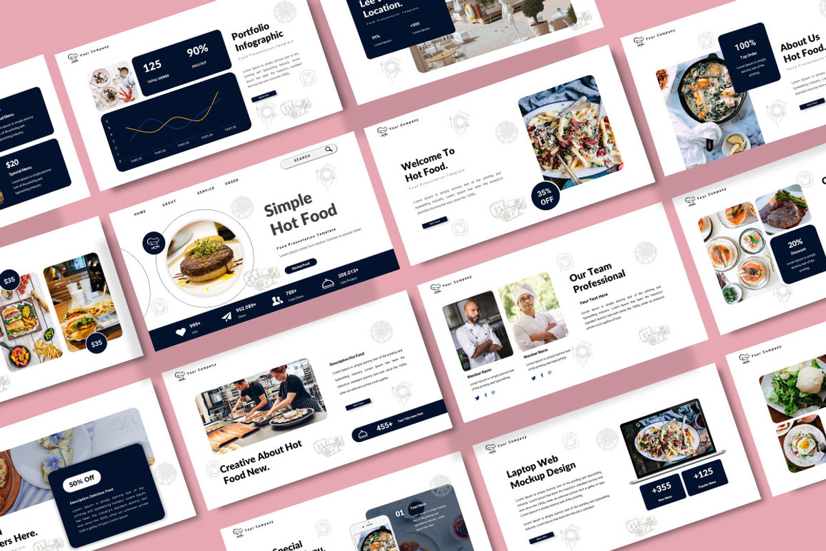 Hot Food Powerpoint, a Presentation Template by yanindesign (Photo 1 of 5)