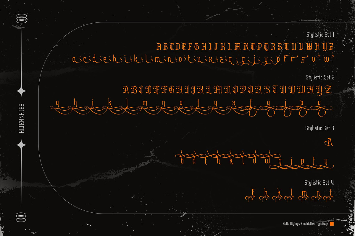 Hello Mytoys Blackletter, a Blackletter Font by alit design (Photo 9 of 15)