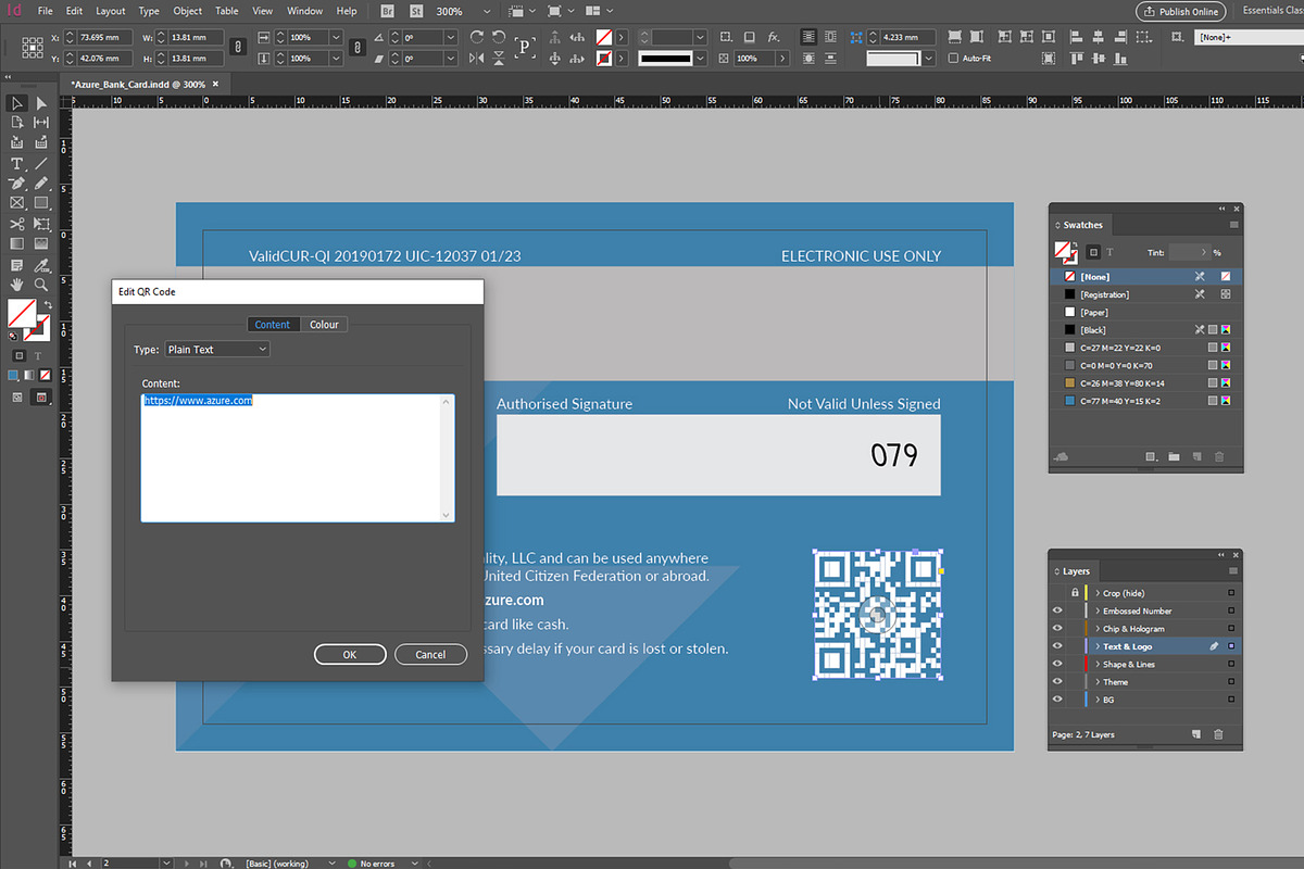 Azure Bank Card, a Card Template by fisihsani (Photo 9 of 11)