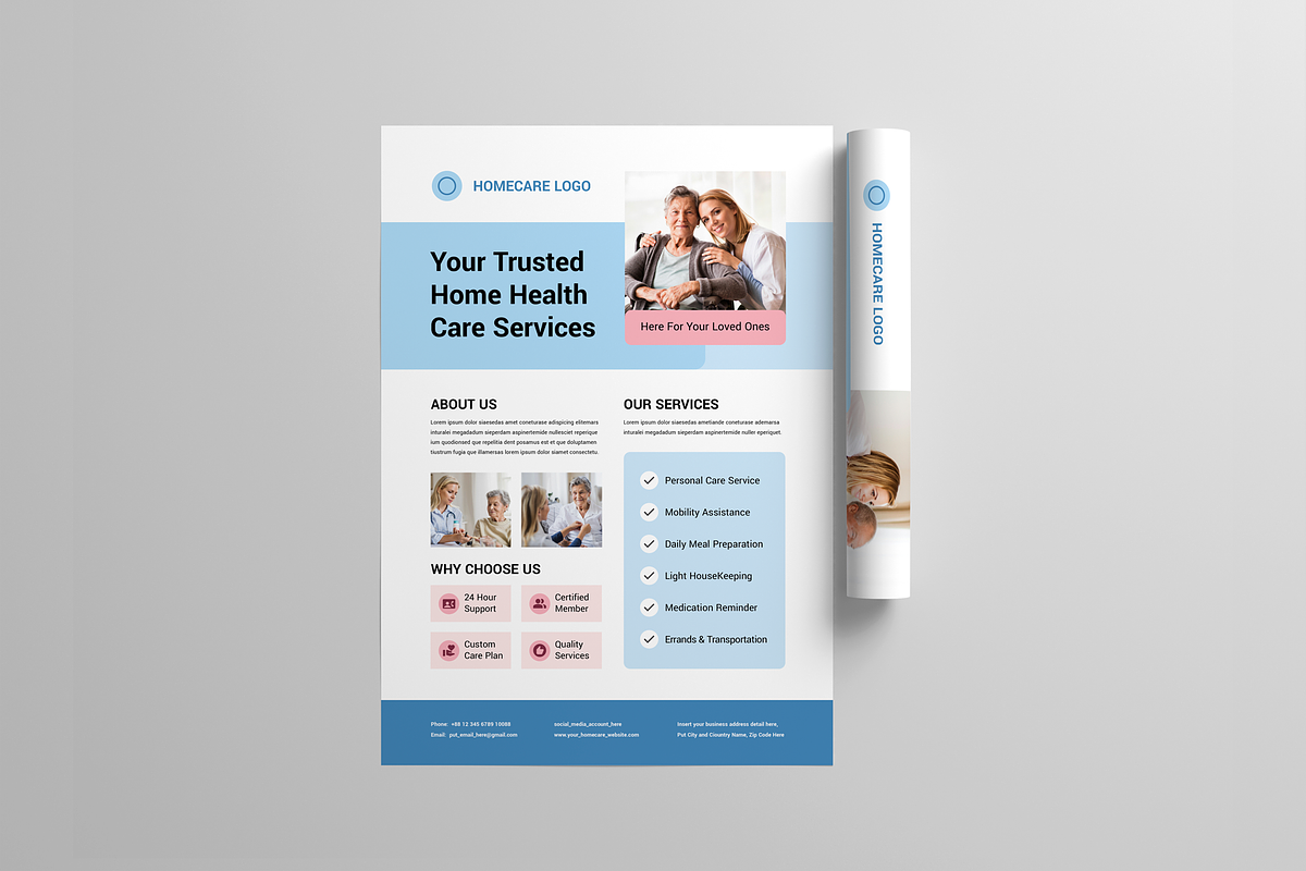 Home Care Flyer | Canva, Word, Indd preview 4