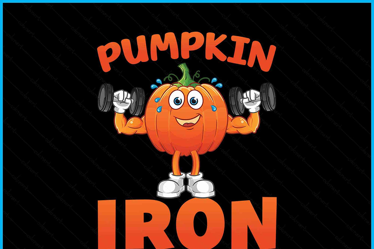 Pumpkin Iron Gym Halloween SVG, an Object Graphic by Creativeusart (Photo 2 of 4)