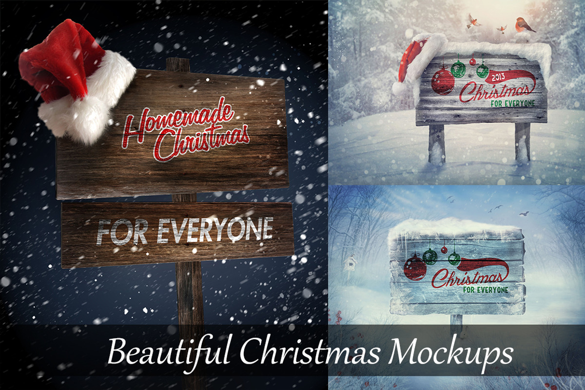 Christmas Wooden Mock-Up, a Mockup by Pixel Place (Photo 1 of 5)