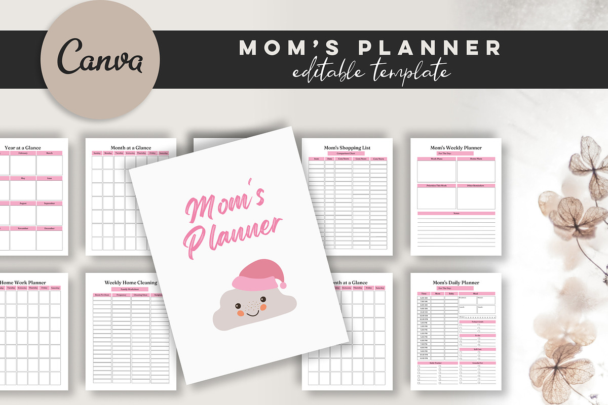 Printable Mom’s Planner, a Stationery Template by Design House (Photo 2 of 8)