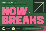 Now Breaks Bold Sans Display, a Sans Serif Font by timelesstype.co (Thumbnail 1 of 20)