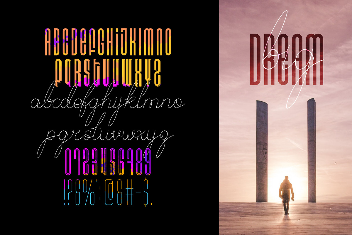 Herolon Font Duo, a Script Font by Lunarts Studio (Photo 4 of 7)