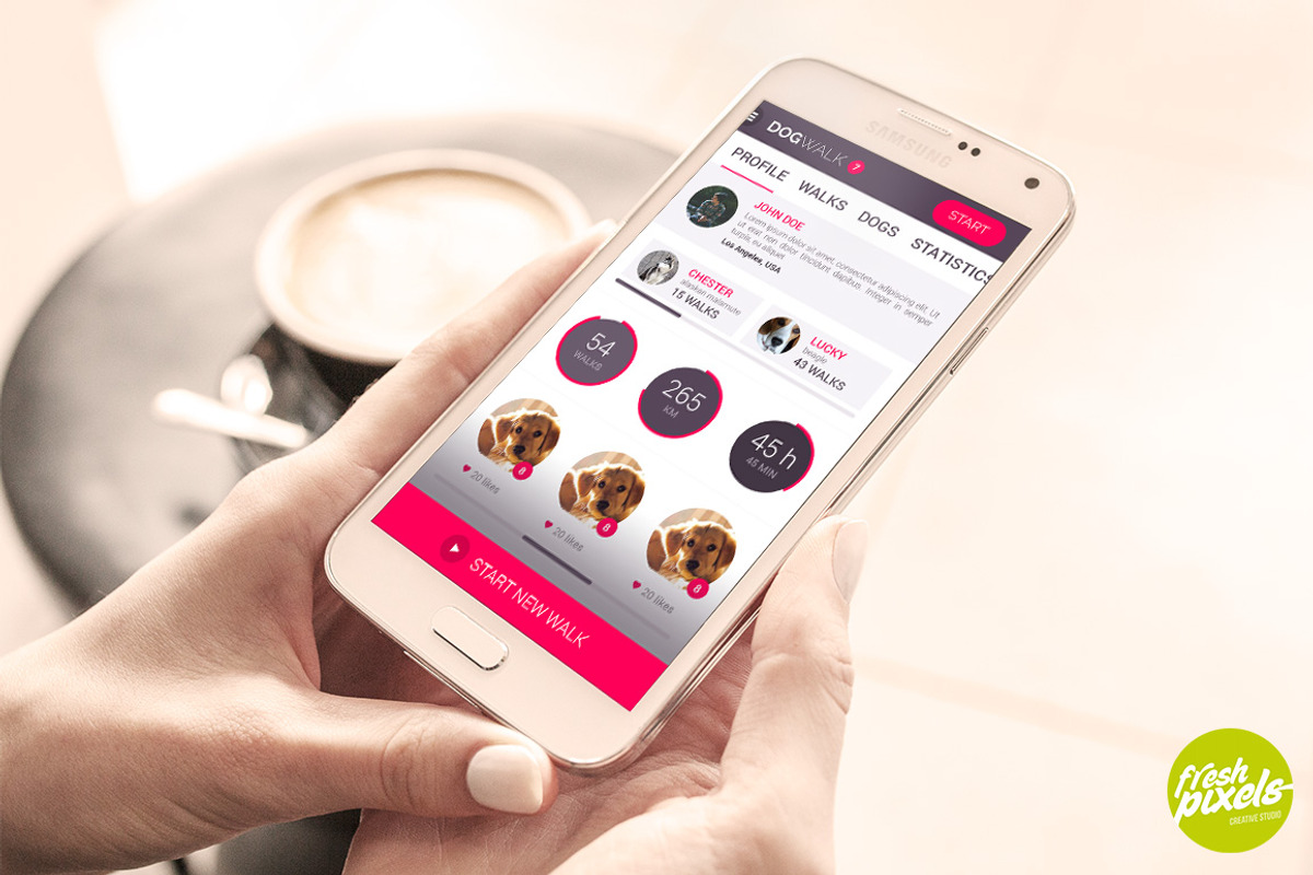 DogWalk - App Design, an App Template by FreshPixels (Photo 2 of 4)
