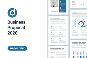 Business Proposal A4 PowerPoint, a Social Media Template by Design Station