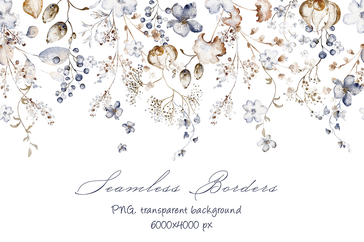 Dried Flowers Watercolor Collection, a Decorative Illustration by LenArt (Photo 6 of 12)