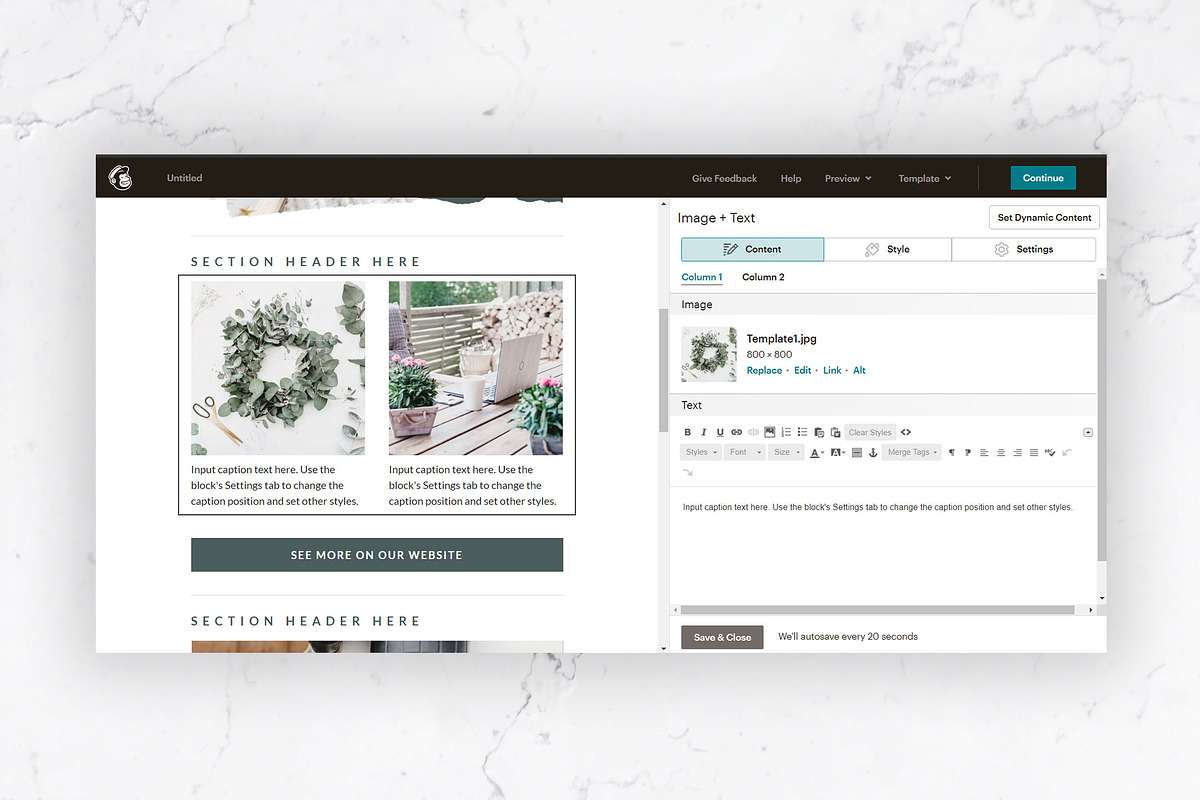 Mailchimp & Canva Template | 3 Pack, an Email Template by Thirty One Palms Studio (Photo 9 of 9)