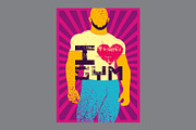 I Love Gym. Grunge vector set., a Person Illustration by PoPaShop (Thumbnail 4 of 9)