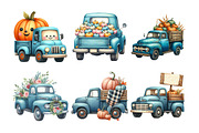Autumn Truck with Pumpkins Clipart, an Illustration by Daily.Designs (Thumbnail 3 of 5)
