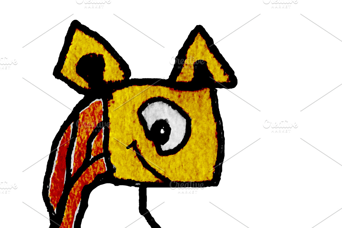Funny fictional character isolated hand drawn illustration, an Animal Illustration by DanFLCreativo