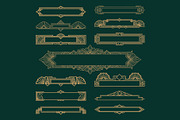 Art Deco 27 Borders, a Decorative Illustration by Stanislav Kharchevskyi (Thumbnail 3 of 3)