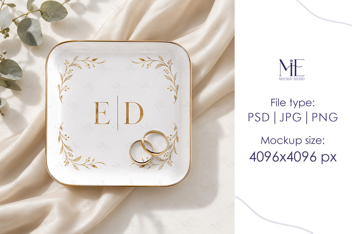 Jewelry Dish Trinket Tray Mockup, a Cups & Container Mockup by Mie Mockup Studio (Photo 4 of 7)