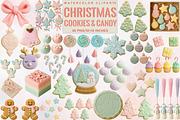 Pastel Christmas Cookies & Candy Cli, an Illustration by SVGArt (Thumbnail 1 of 8)