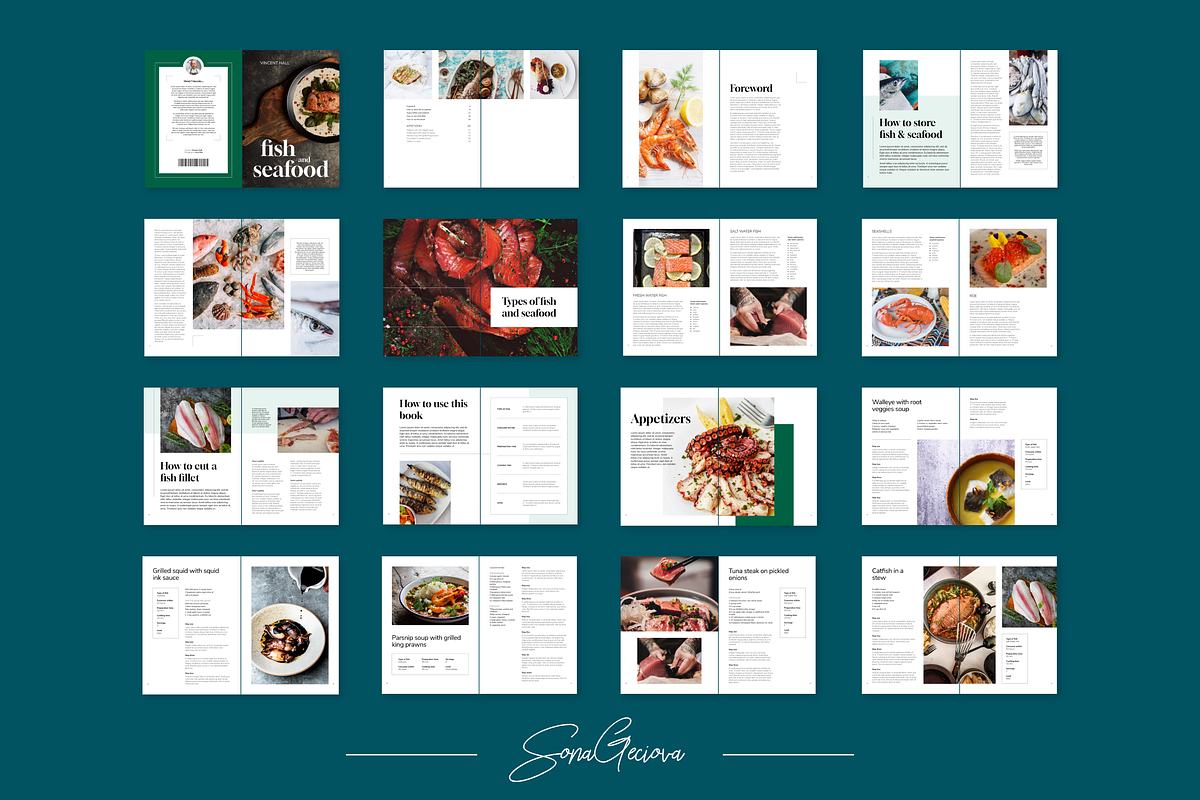 Fish&Seafood Recipe Book, a Magazine Template by SonaGeciova (Photo 17 of 17)